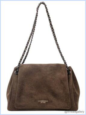 Faux Suede Slouchy Hobo Shoulder Bag Top Handle Fall Winter Handbag